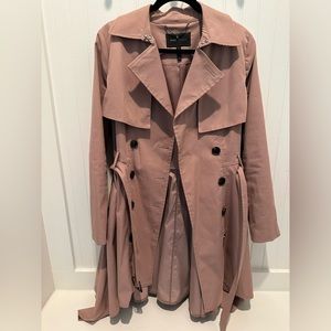 BCBGMAXAZRIA trench coat.. pink size medium..